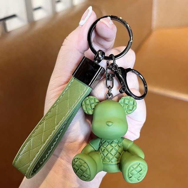 ファッション竹クマ キーホルダー車のキー ペンダント ハイエンド センス ペンダント キー チェーン シンプル2